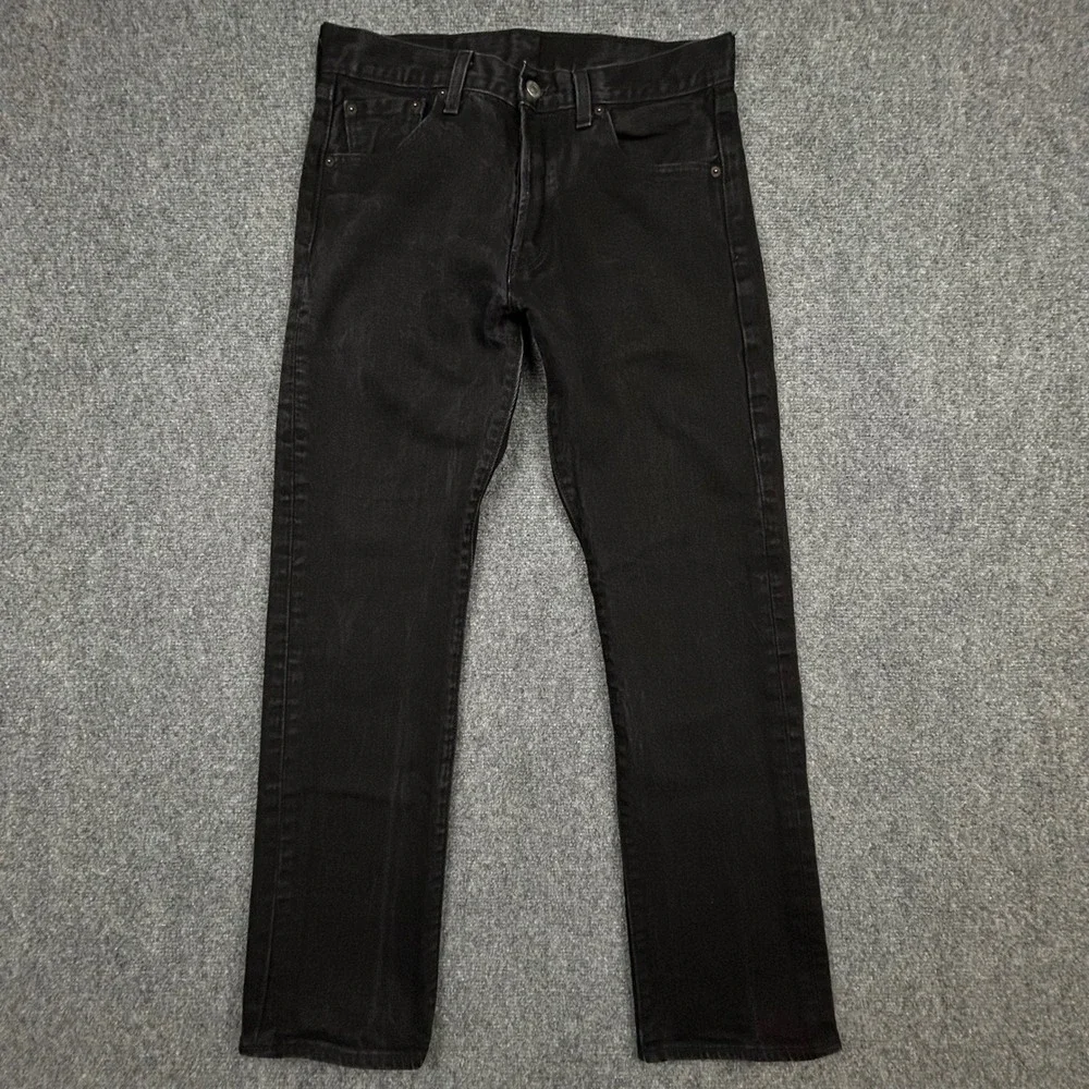 Levi's 501 Original‎ Fit Jeans Mens 30x29 Black Straight Leg Denim Button Fly